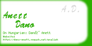 anett dano business card